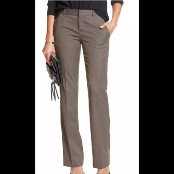 Pantalon Banana Republic Martin Fit Gris Foncé - Taille 6 - Coupe Bootcut Stretch - Occasion Très Bon état